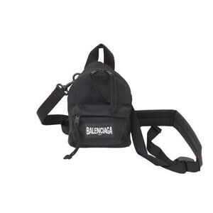 BALENCIAGA Shoulder Bag Backpack Polyamide Nylon Black